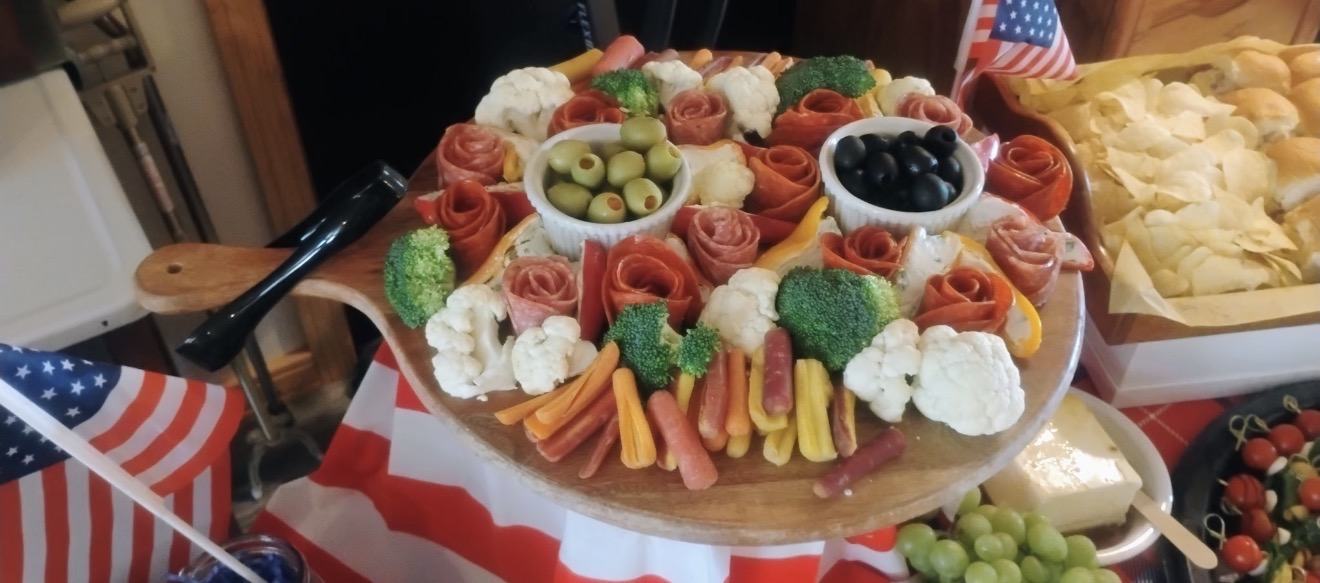 Fresh appetizer platter prepared for residents
